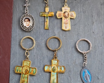 Choose One Religious Keychain various listed Catholic Christian from the 80&#39;s or so