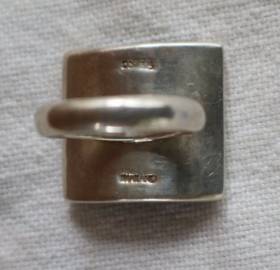 70s Minimalist MOD RING Size 8 1/4 Unisex Curved … - image 9