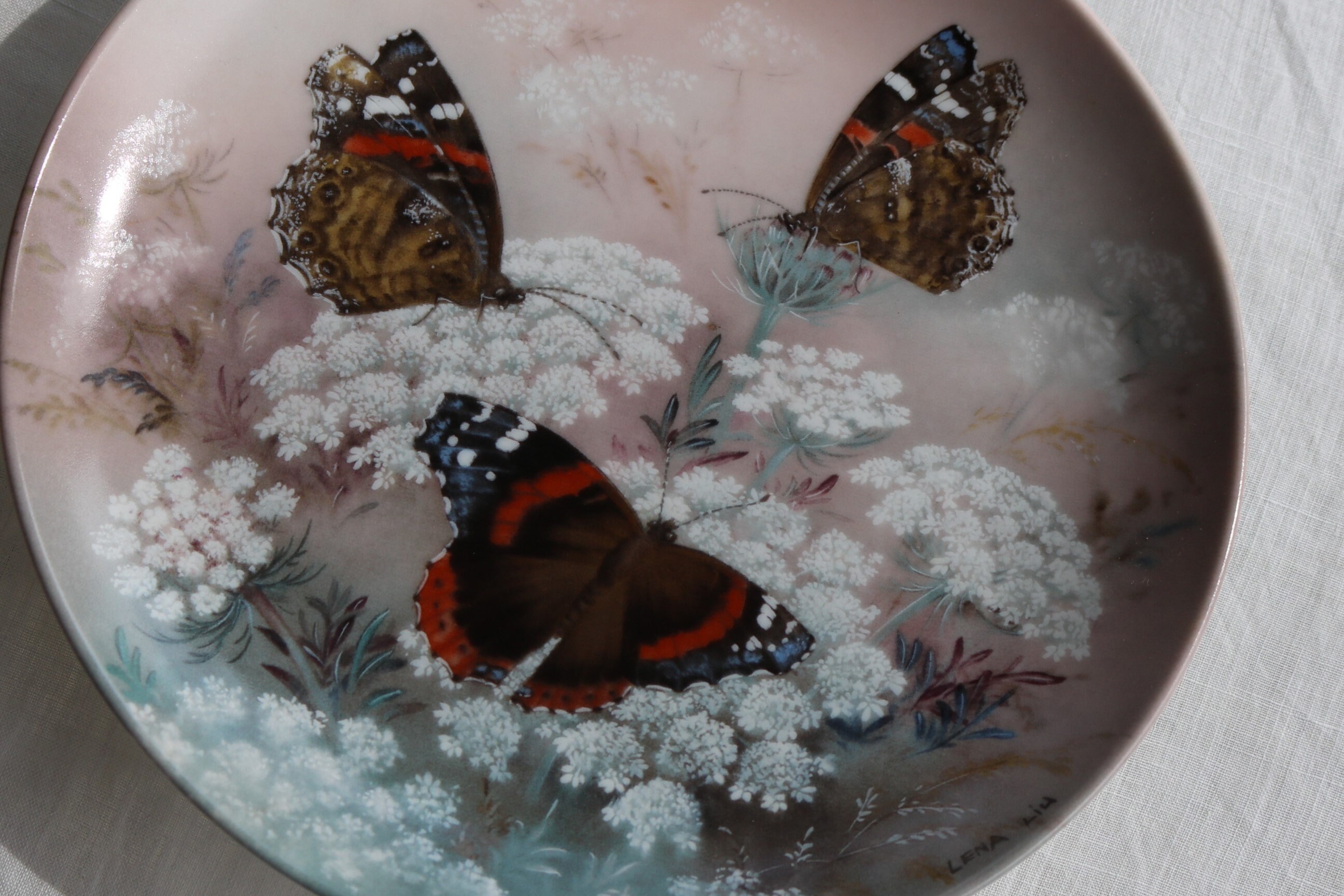 80s RED ADMIRALS Collectible Plate on Gossamer Wings