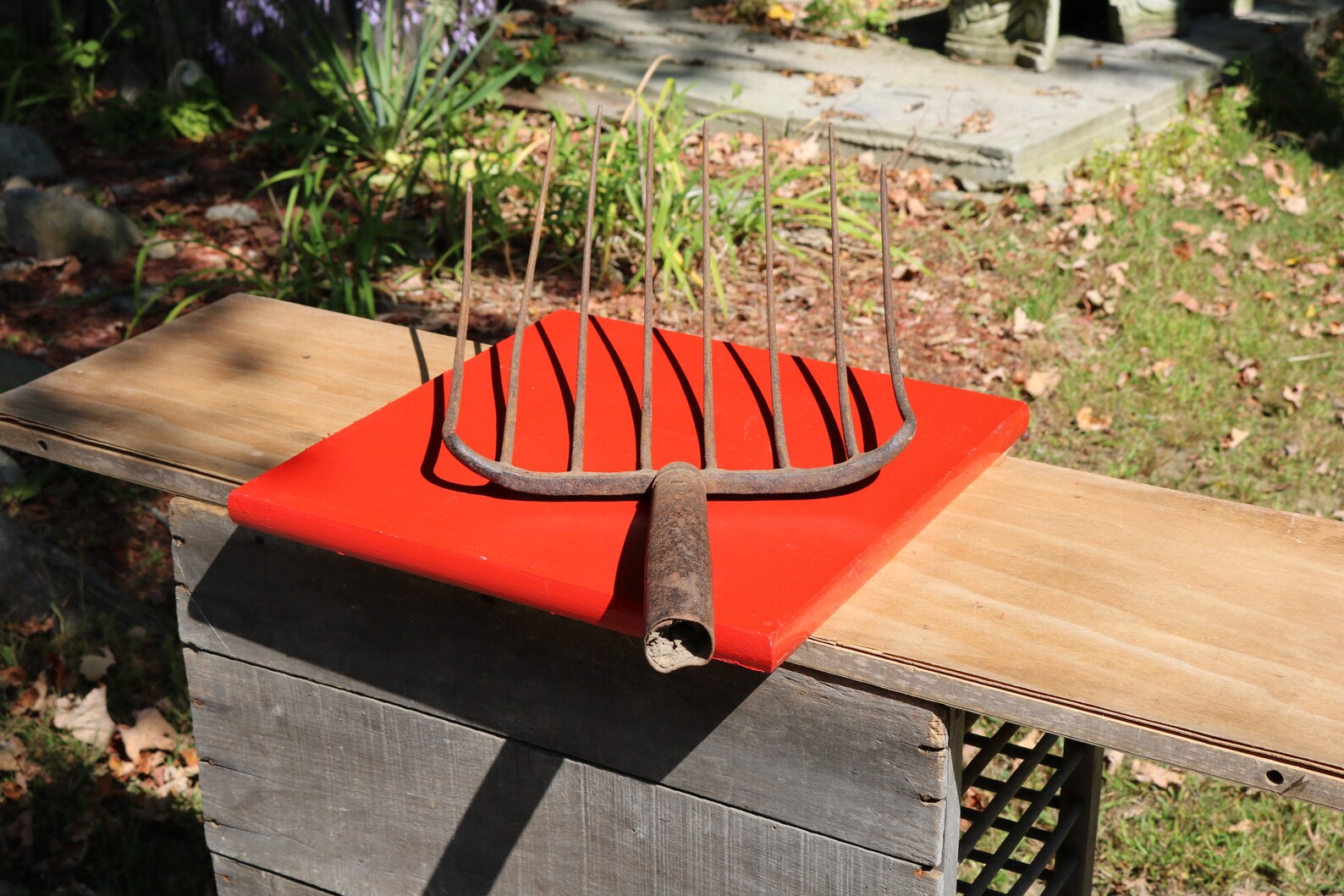 Large Size Heavy Duty Vintage Pitchfork Hay Rake Eight Curved Etsy