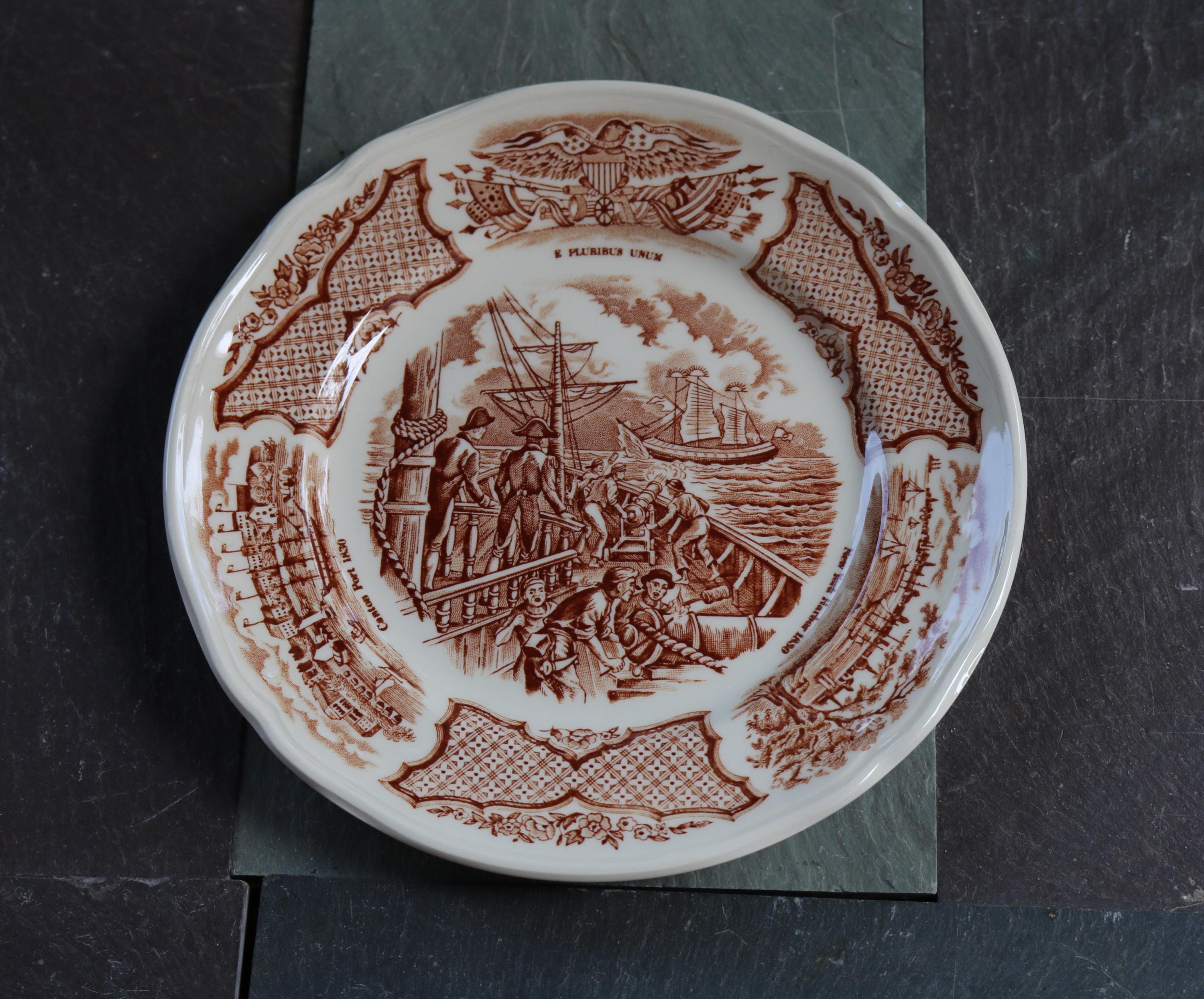 50年代のブラウン転写プレートUSSコンスティチューションエンゲージ