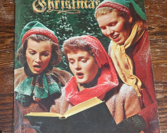 Vintage 1954 The Christmas Story The American Annual of Christmas Art  Large Sized Book 14 by 11 inches.