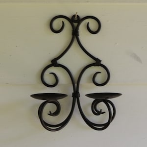 CANDELERO COLGANTE de metal marrón de los años 80 para uso interior y exterior