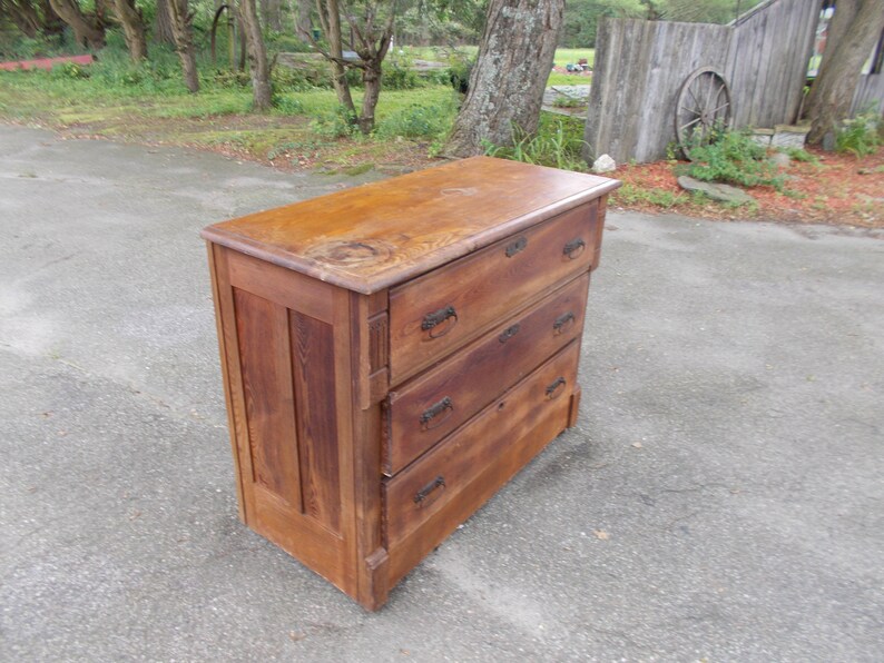 Early 1900s Wood Chest of Drawers Bureau Dresser From an Old New England Farm House Rustic Primitive Home Decor PICK UP ONLY Connecticut