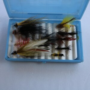 Awesome Assortment of Ten Flies Including Large Size Streamers - -about #6,8 - These could be used for an Art display or Fishing