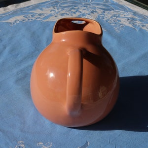 50s California FRANCISCAN WARE KugelKrug in lachsrosa-orange mit Eisschutz Bild 3