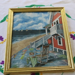 90s By The Ocean PRINT FRAMED Sailboats Beach House Summertime Cottage