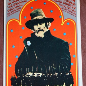 1967 CARTÃO POSTAL MÚSICA PSYCEDELICA Janis Joplin Big Brother e a Holding Bo Diddley 1ª Impressão Avalon Ballroom São Francisco