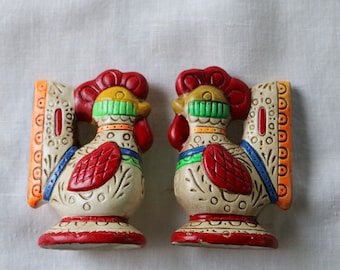60er Jahre MOD NEON Hahn Huhn Salz & Pfefferstreuer Lego Japan