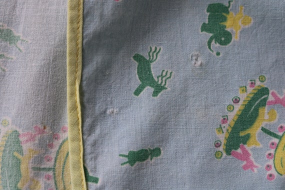 40s Cotton BABY SMOCK for Feeding or Play Elephan… - image 9