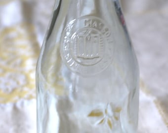 Jarra de vino Paul Masson de los años 80, tamaño pinta, de cristal transparente, tamaño S