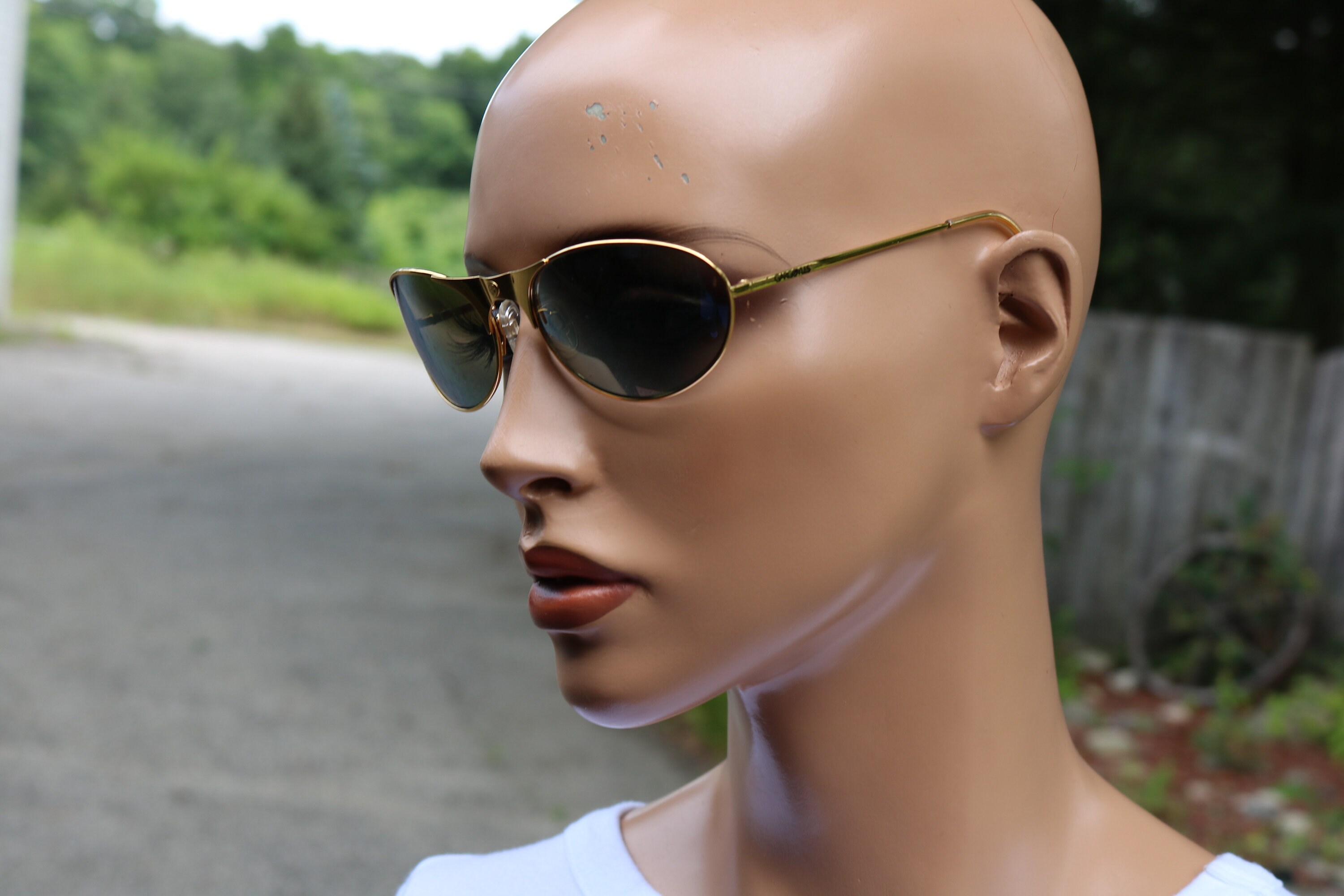 Vintage Sunglasses Gold Toned Metal and Plastic Rims Marked