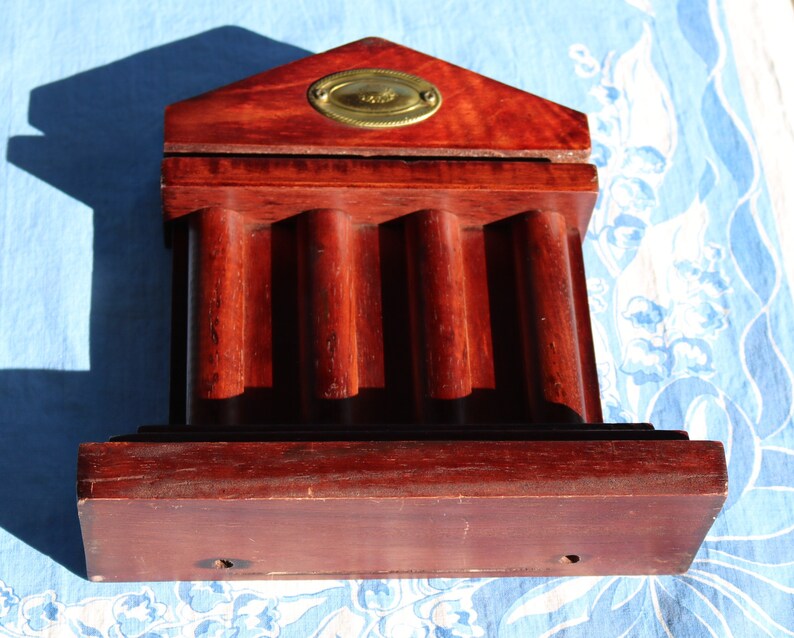 60s Federal Style Four Column BOOKENDS Hand Crafted with a Cherry Stain Large image 7