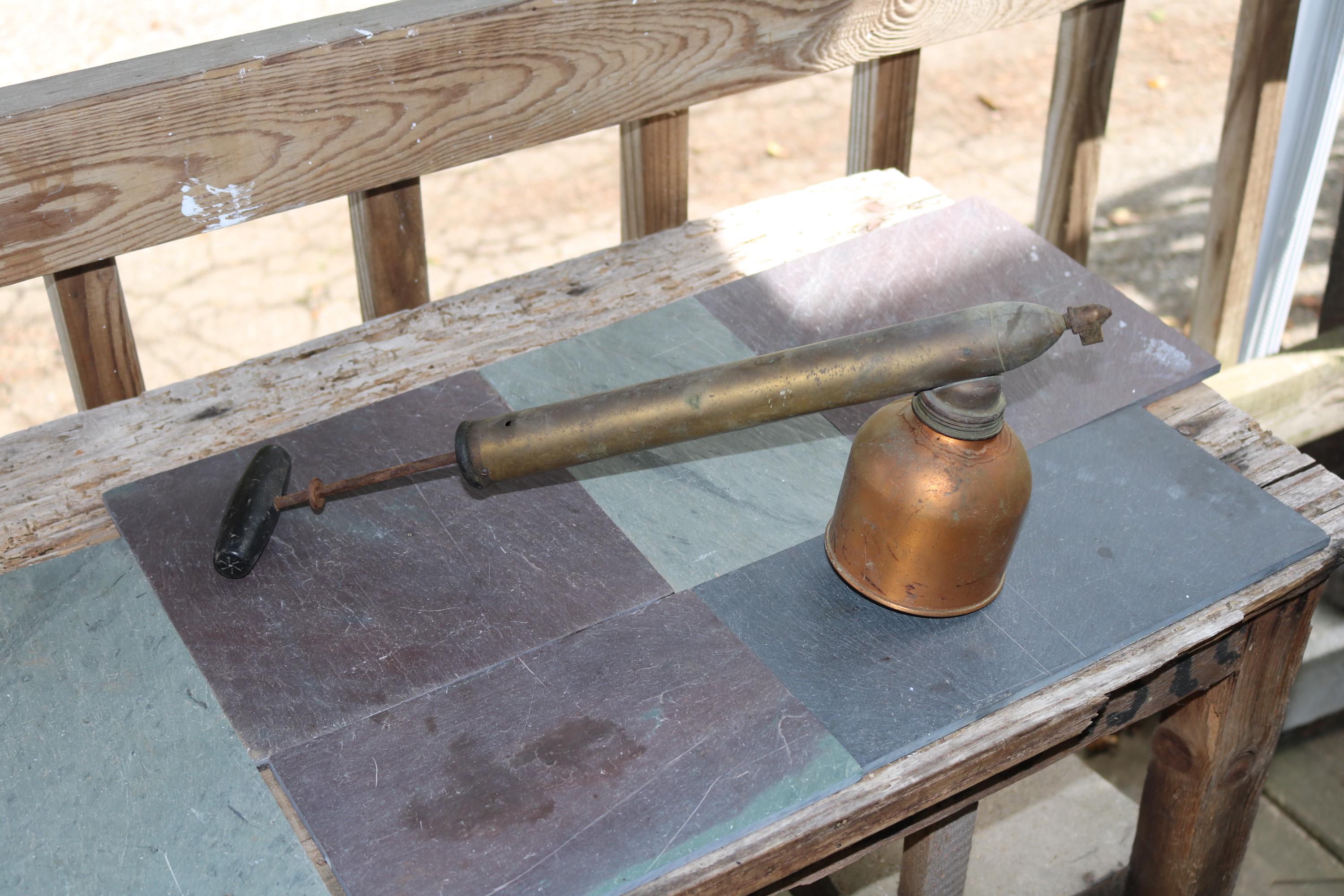 30's Continuous BLIZZARD Sprayer Copper Brass and Wooden Push Pump