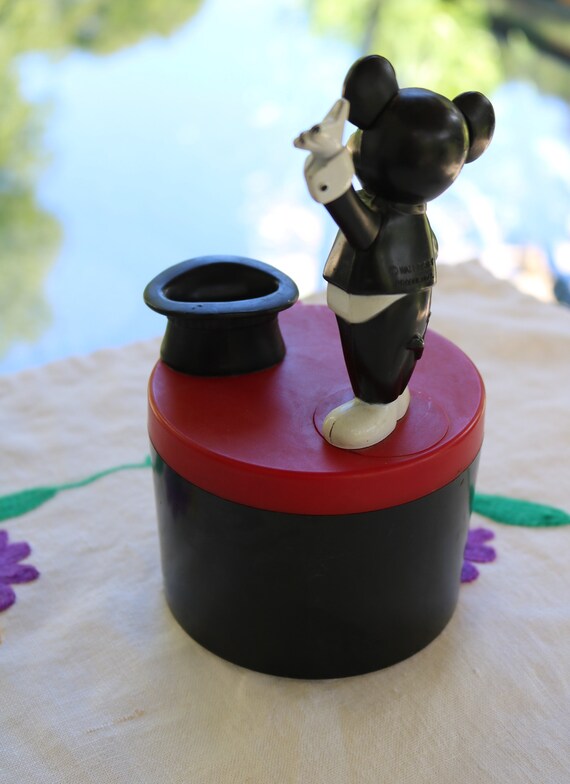 80s Magician MICKEY MOUSE Coin BANK Paragon Reiss Co Top Hat - Etsy