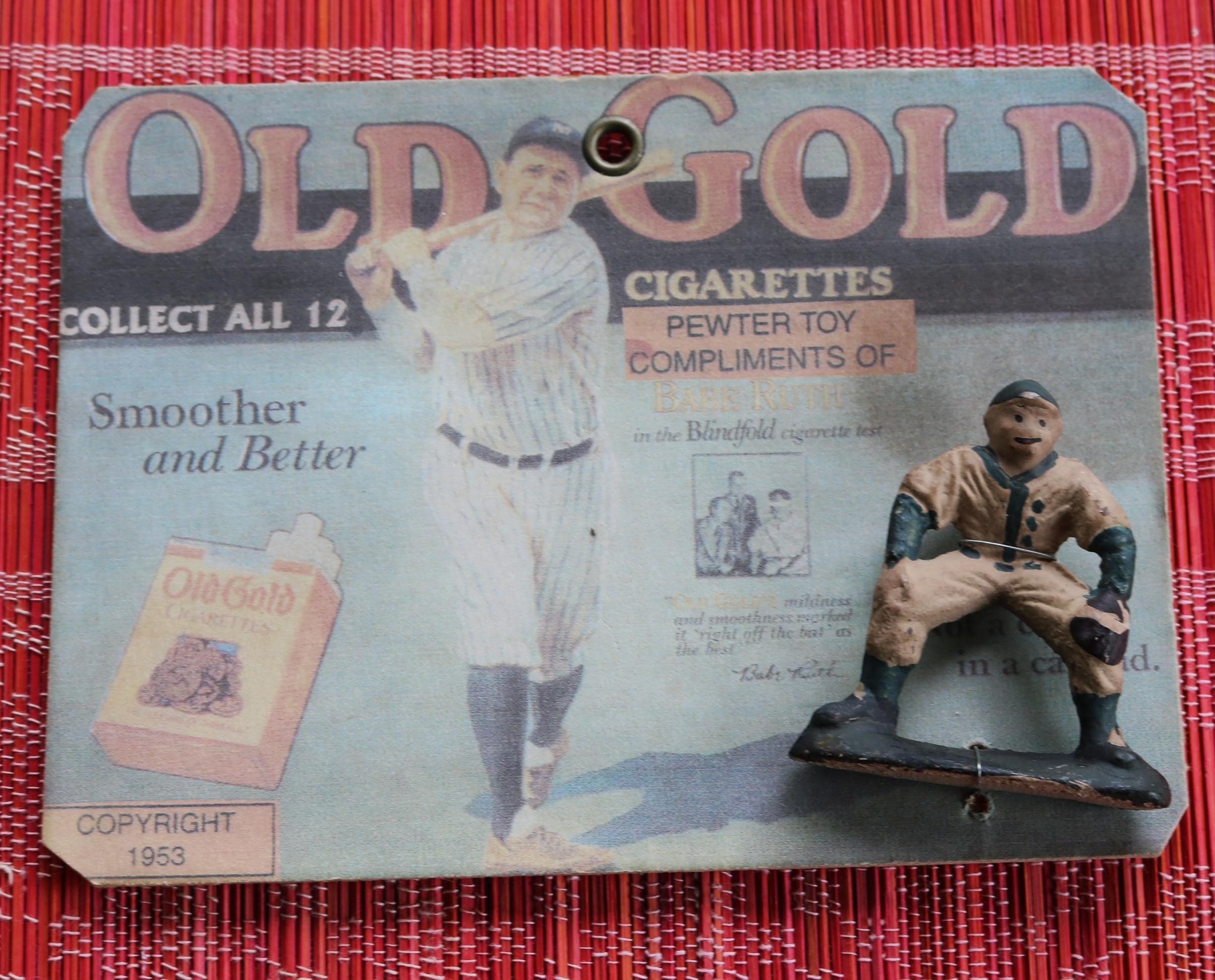 Baseball Collectible Advertising/toy Old Gold Cigarettes/babe Ruth Toy