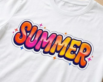 Camiseta con ambiente veraniego PNG, descarga de camiseta PNG, camiseta retro de verano PNG, PNG para camiseta, camiseta de verano