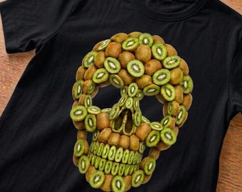 Calavera PNG, kiwi PNG, calavera de kiwi PNG, calavera de cítricos PNG, diseño de camiseta gótica, arte de kiwi, diseño de camiseta de Halloween (descarga digital)