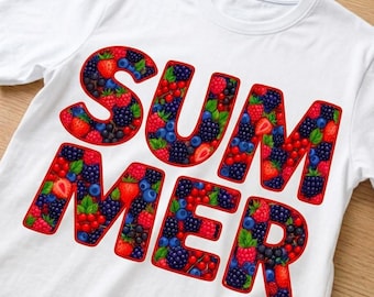 Camiseta con estampado veraniego PNG, Bayas maduras PNG, Descarga de camiseta PNG, Camiseta frutal, Verano PNG, PNG para camiseta, Camiseta de verano