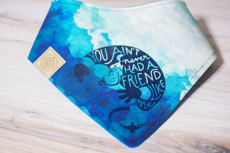 Does NOT include Bandana Matte,/& HOLO Options Aladdin Genie Monogram Addition for Dog Bandana You Ain/'t Never Had a Friend Like Me