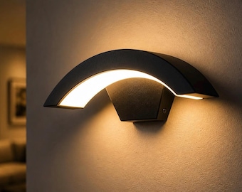 Modern Outdoor LED Wall Light – Waterproof IP65 Aluminum Sconce, Warm Light Exterior Lamp for Garden, Patio, Garage & Entryway