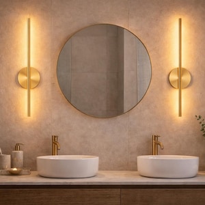Modern LED Wall Sconce, 360 Rotatable Wall Light, USB Rechargeable, Dimmable Minimalist Wall Lamp, Gold Black Wall Lighting, Bedroom Living