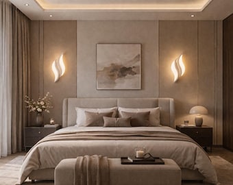 Applique da parete a LED moderna, minimalista e lussuosa: illuminazione ambientale calda per camera da letto, soggiorno e corridoio.