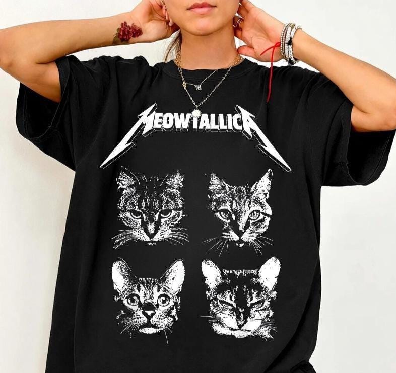 Meowtallica shirt - Etsy 日本
