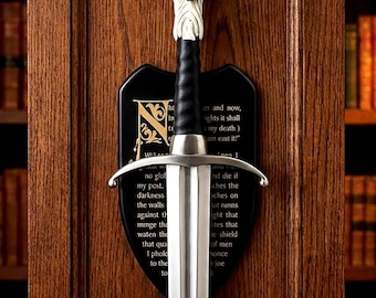 Longclaw Sword of Jon Snow – Game of Thrones Replica, King in the North Valyrian Steel Style Collectible Display Blade, Best Birthday Gift
