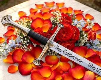 Personalized Wedding Sword, Custom Engraved Medieval Sword, Groomsmen Gift, Anniversary Gift for Him, Unique Husband Gift, Cosplay Sword