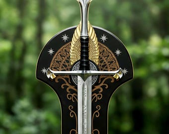 Handmade Medieval Hero Sword, Custom Engraved Fantasy Steel Blade, Personalized Gift for Men, Anniversary Gift for Him, Groomsmen Gift