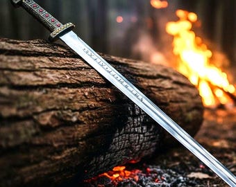 Handmade King Ragnar Lothbrok Viking Sword - Handcrafted Authentic Norse Replica , Perfect For Collectors and Special Occasions
