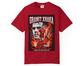 Granit Xhaka Soccer T-Shirt | Switzerland National Team World Cup 2026 Graphic Tee