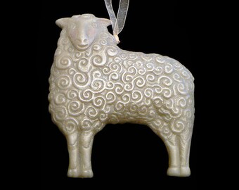 Handmade Artisanal Beeswax Ornament - SHEEP or LAMB