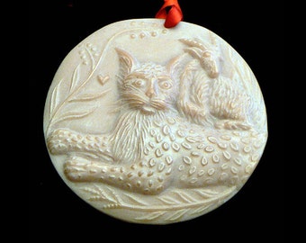 Handmade Artisanal Beeswax Ornament - Large PEACEABLE KINGDOM
