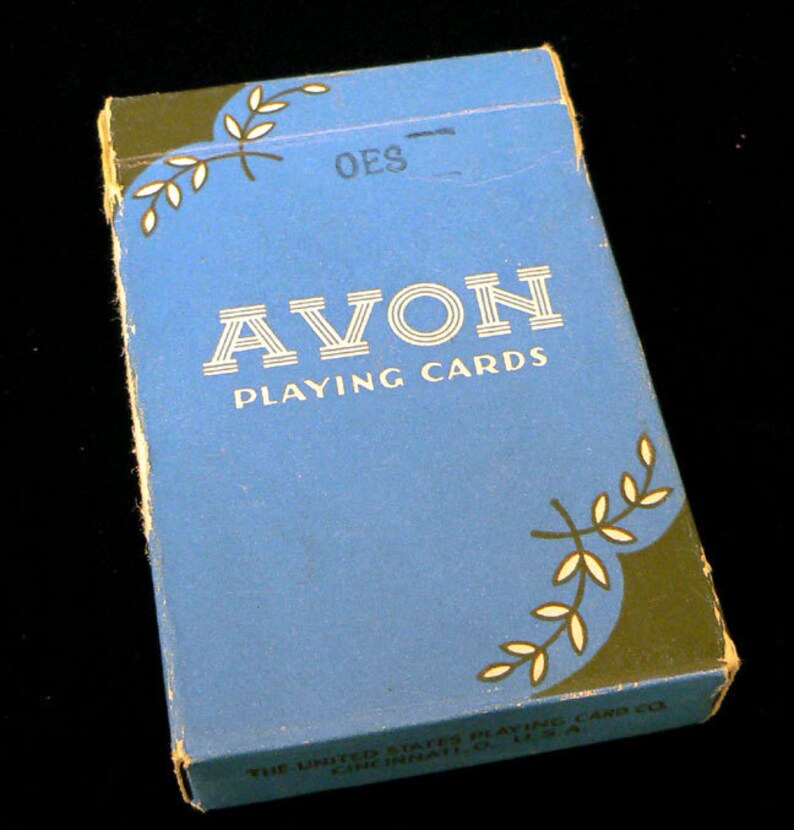 Vintage Set of AVON Air Cushion Finish Playing Cards W Retro Horse