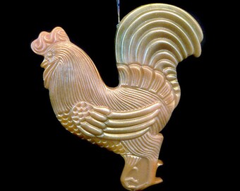 Large Handmade Artisanal Beeswax Ornament - ROOSTER