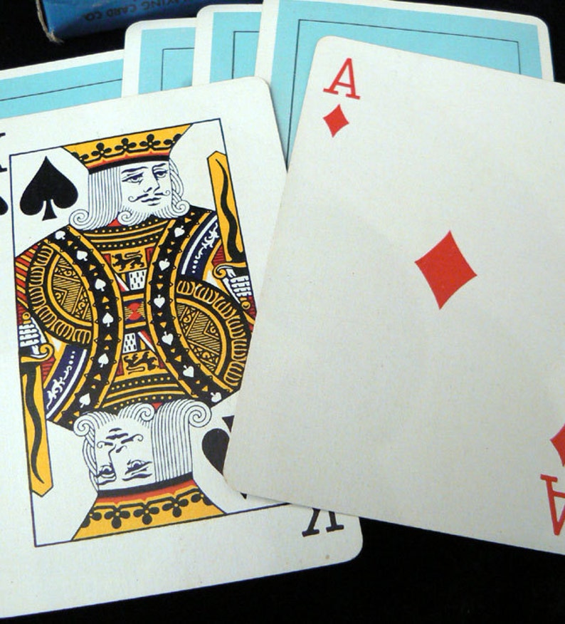 Vintage Set of AVON Air Cushion Finish Playing Cards W Retro Horse