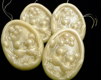 Handmade Artisanal Beeswax Ornaments - Set of Four PEEPING EASTER CHICKS