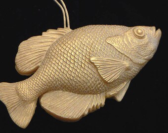 Handmade Artisanal Beeswax Ornament - FISH / Genus Crappie