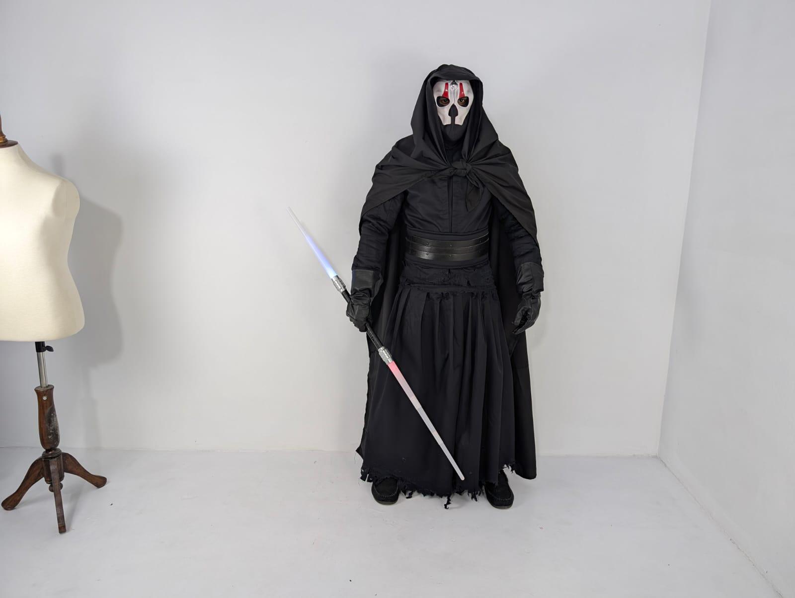 Darth Nihilus Robe Darth Nihilus KOTOR2 Sith Lord Costume | Hooded Robe With Mask, Gloves ...