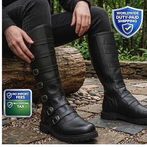 Buty bojowe | Gotyckie punkowe klamry z wieloma paskami do cosplayu