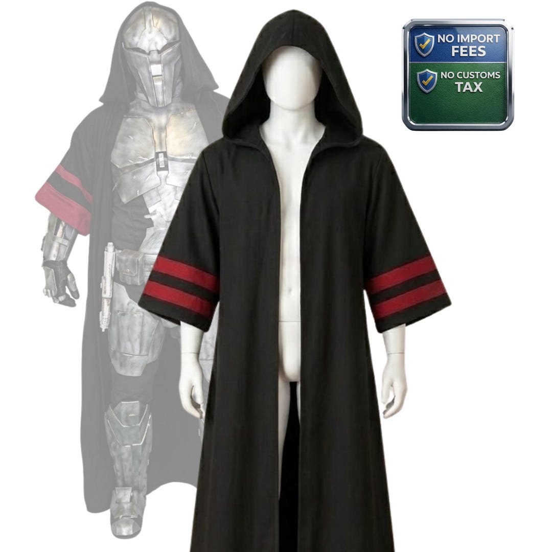 Villian Robe Star Wars Sith Acolyte Robe, Hooded Jedi Cloak, Cosplay Villain Outfit ...