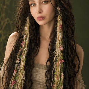 Handmade Woodland Fairy Hair Falls, Forest Witch Festival Clips
