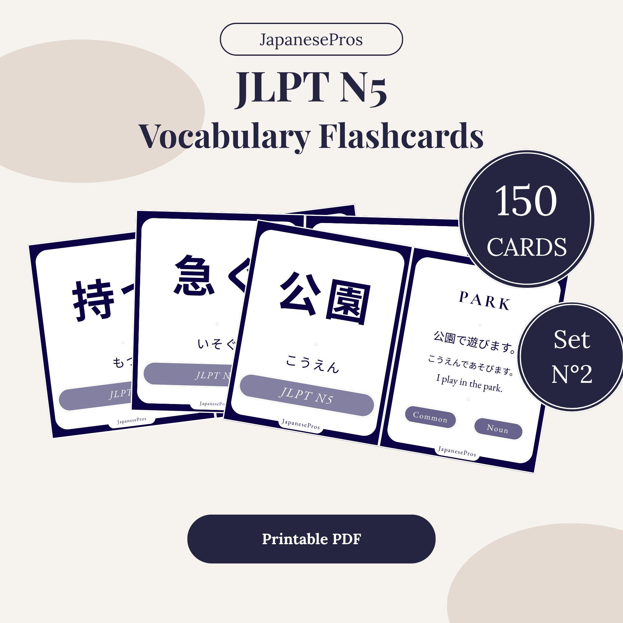 Jlpt N5 Vocabulary Flashcards - Etsy
