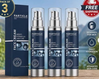 Particle Men's Face Cream: Anti-Aging, Fine Line Support (Pack of 3)