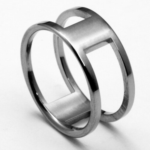 Two-Tone Black & Rose Gold IP Brushed Center Step Edge - 4mm main image 0