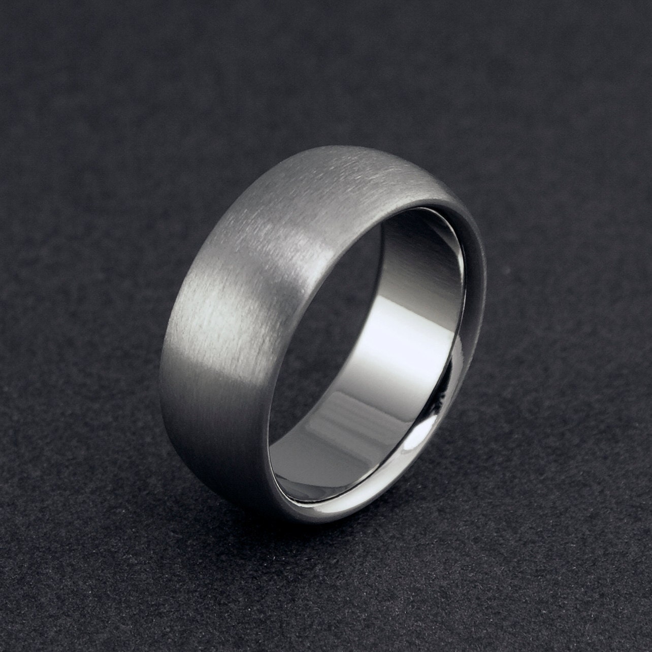 Titanium Wedding Ring in a Domed Profile Simple Engagement or - Etsy