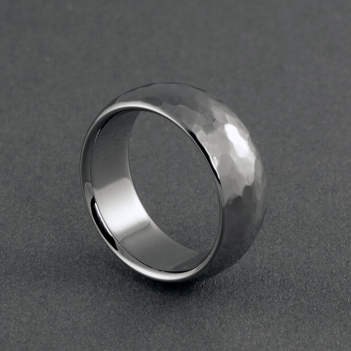 Hand Hammered Titanium Comfort Band