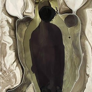 Original Painting by Jose Tonito.Mystery figure.Fantastic details.Organic realism.Figure.Watch the video!